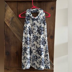 Feminine Navy & White Floral Sundress
